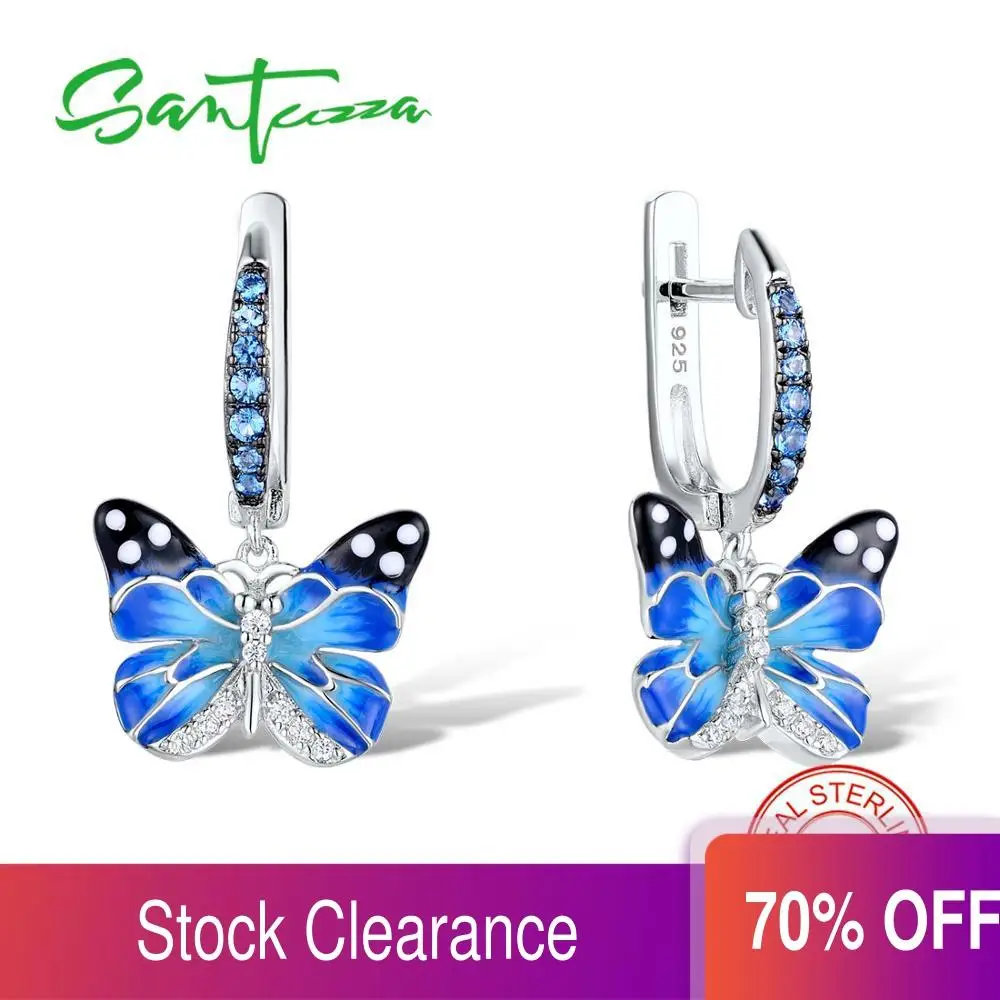 Женские серебряные сережки из серебра 925 пробы с эмалью|Серьги-подвески| |