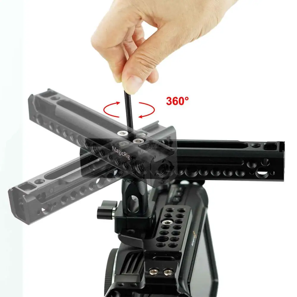 MAGICRIG Вращающаяся ручка NATO с холодным башмаком и отверстием Arri Type в качестве