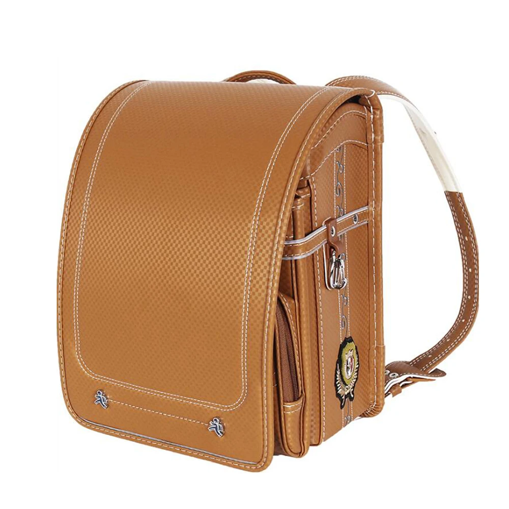 

Детская школьная сумка в студенческом стиле для мальчиков, ортопедический школьный ранец с вышивкой значков, школьный портфель для учеников из искусственной кожи