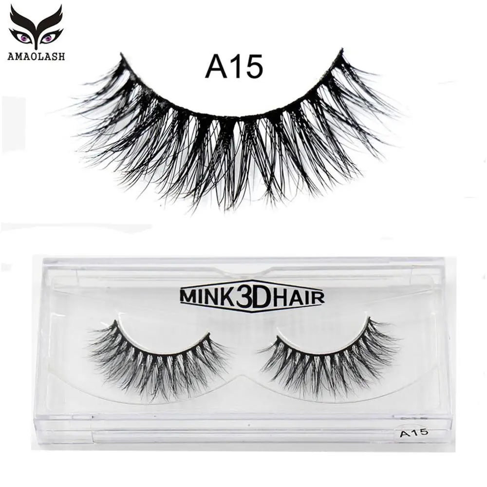 AMAOLASH ресницы 3D норковые крест на натуральный длинные накладные наращивание