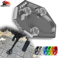 for yamaha fz6r motorcycle side stand enlarge extension pad kickstand sidestand plate fz 6r 2015 2010 2011 2012 2013 2014 2009