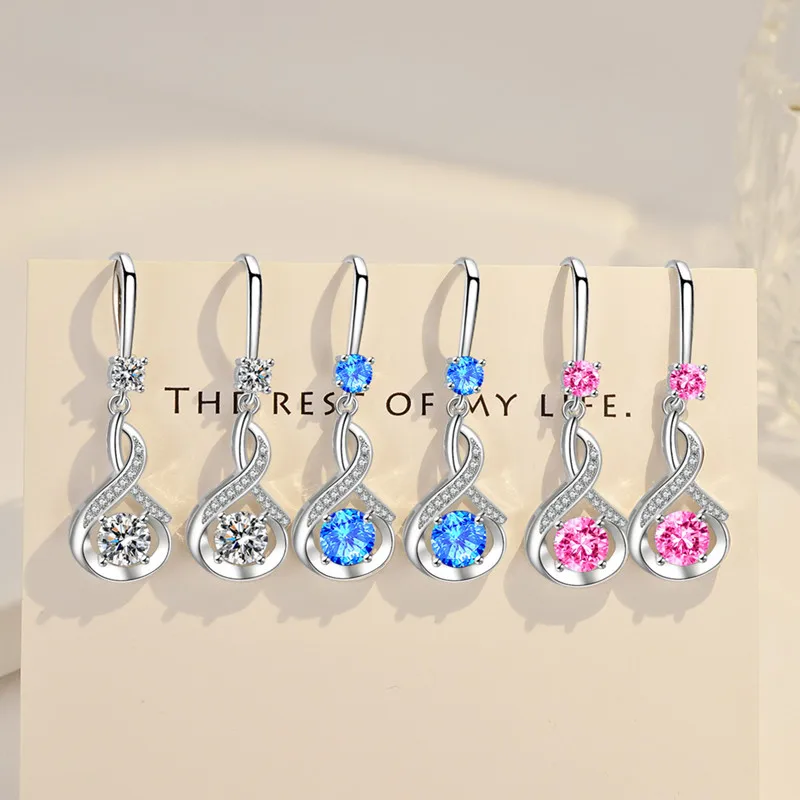 925 стерлингового серебра модные элегантные роскошные блестящие циркониевые