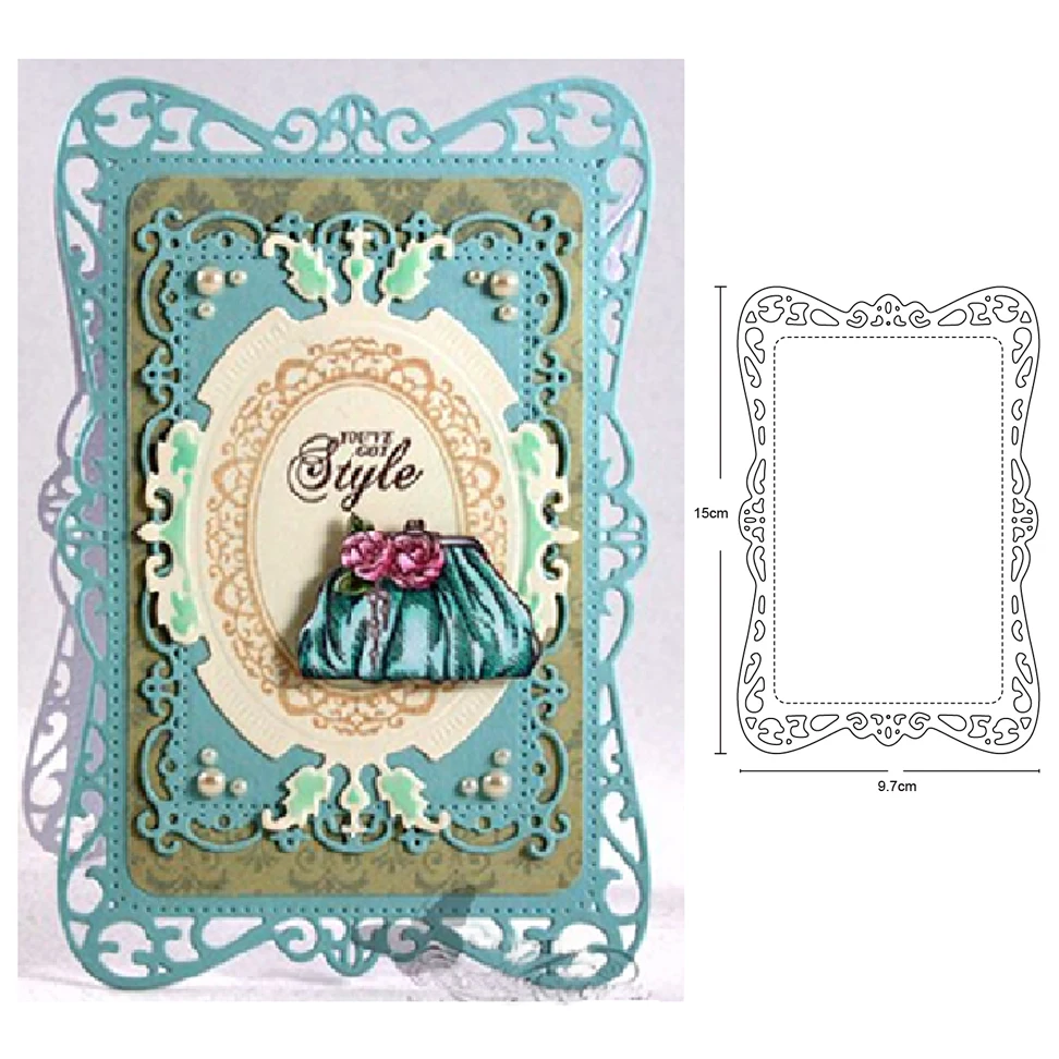 

frame background Metal Cutting Dies new die template for DIY Scrapbooking Photo Album Decor Embossing Paper Card Crafts Die Cut
