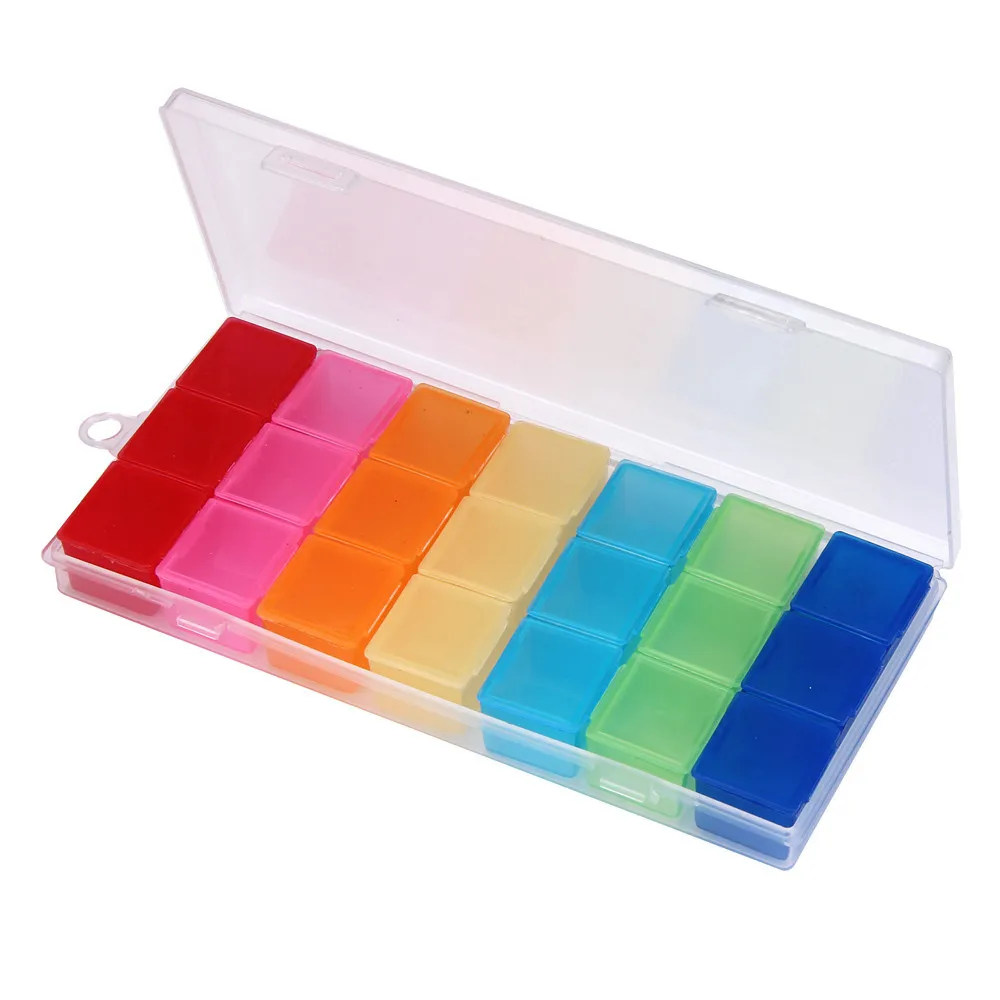 

10/24/28 Slots Plastic Storage Jewelry Box Compartment Adjustable Container for Beads Earring Box for Jewelry Rectangle Box Case