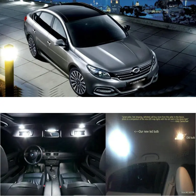 Светодиодные внутренние Автомобильные фары для Renault sm7 nova 2015 комнатная купольная