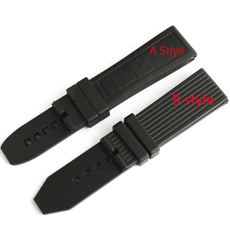 

22/24mm New Rubber Strap Band Deployment Buckle Replacement Fits For Breitling