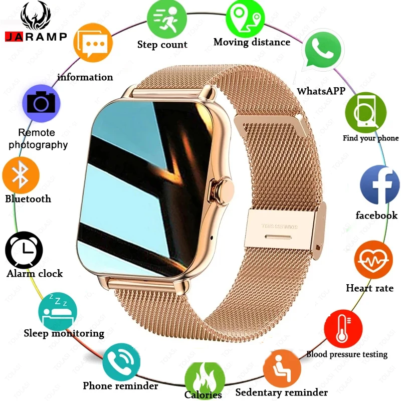 

JARAMP 2021 New Smart Watch Women Men Bluetooth Call Fitness Tracker Laidies Smartwatch Heart Rate Sleep Monitor Man Watches