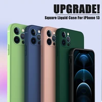 for iphone 13 pro max square liquid silicone phone case for iphone 12 11 pro max mini xs max xr x 7 8 6 6s pius se 2020 cover