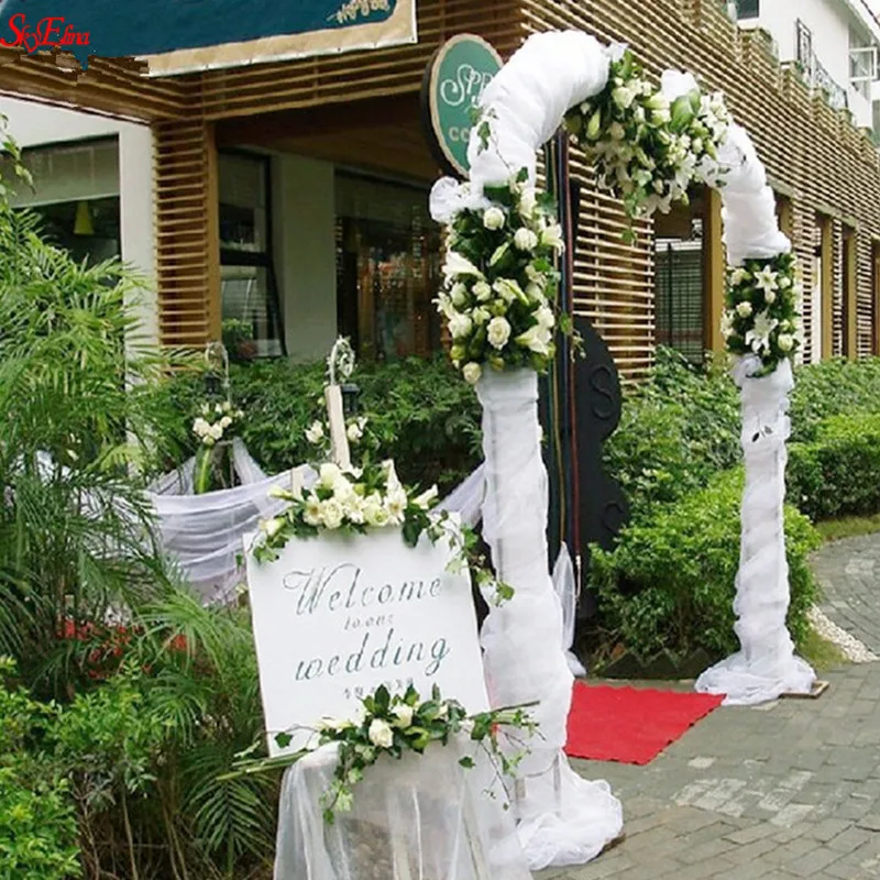 Тюль 0 48*5 м марлевые элементы Органза Свадебный Декор поставки Шторы свадебное