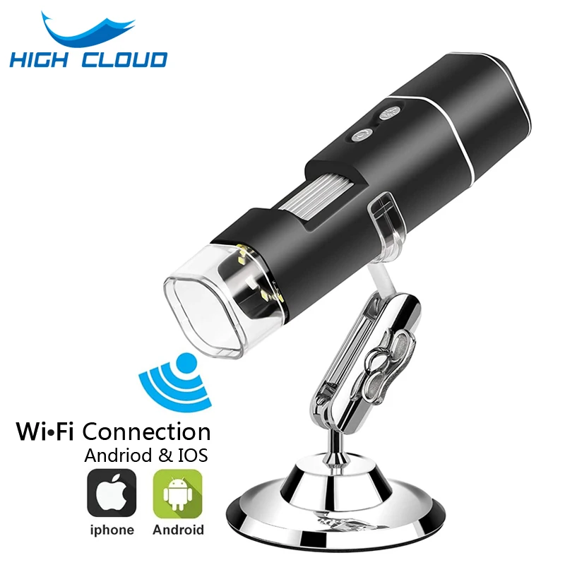 

Wireless Digital Microscope 1080P HD 2MP 8 LED USB Microscope 50X to 1000X WiFi Zoom Magnification Handheld Endoscope Compatible