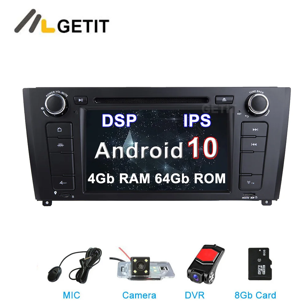 64G DSP IPS Android 10 автомобильный DVD мультимедийный плеер для BMW 1 серии E81/E82/I20 с BT Wifi