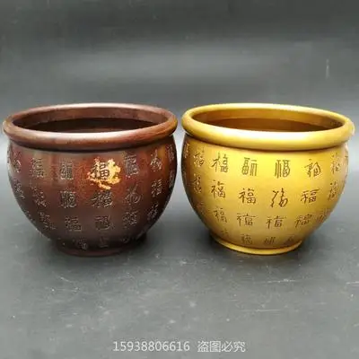 

Exquisite solid brass Baifu cylinder lucky copper cylinder cornucopia ornaments