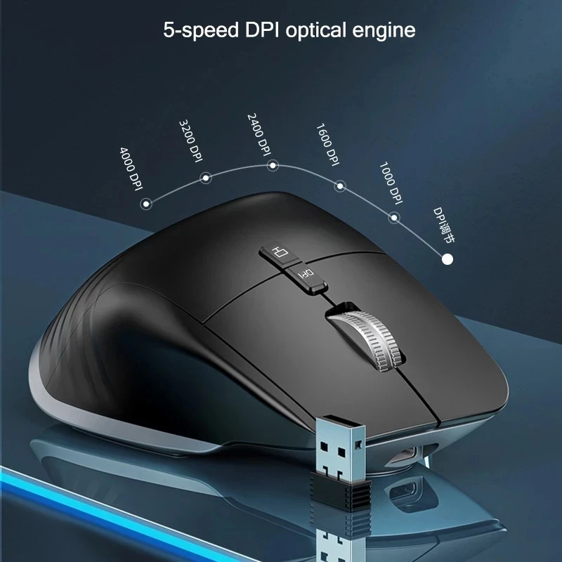Беспроводная мышь KuWFi bluetooth 2 4 + ГГц два режима USB игровая эргономичная