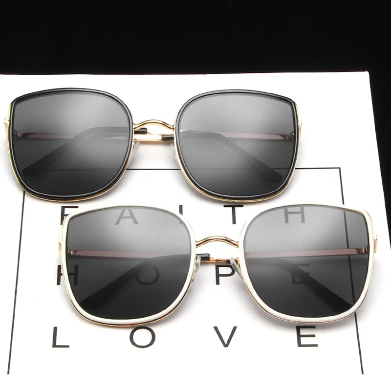 

Women's Sunglasses Trending Fashion Rice White Color Square Glasses Big Frame Black Lenses Luxury Designer Driving Glasses UV400