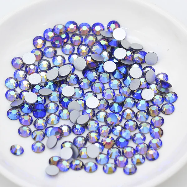 violet ab 144/1440p ss6 цвет AB Кристалл стекло камень с плоской задней частью не горячей фиксации Стразы украшения ногтей свадебные карты изготовление драгоценных камней - Цвет: violet ab