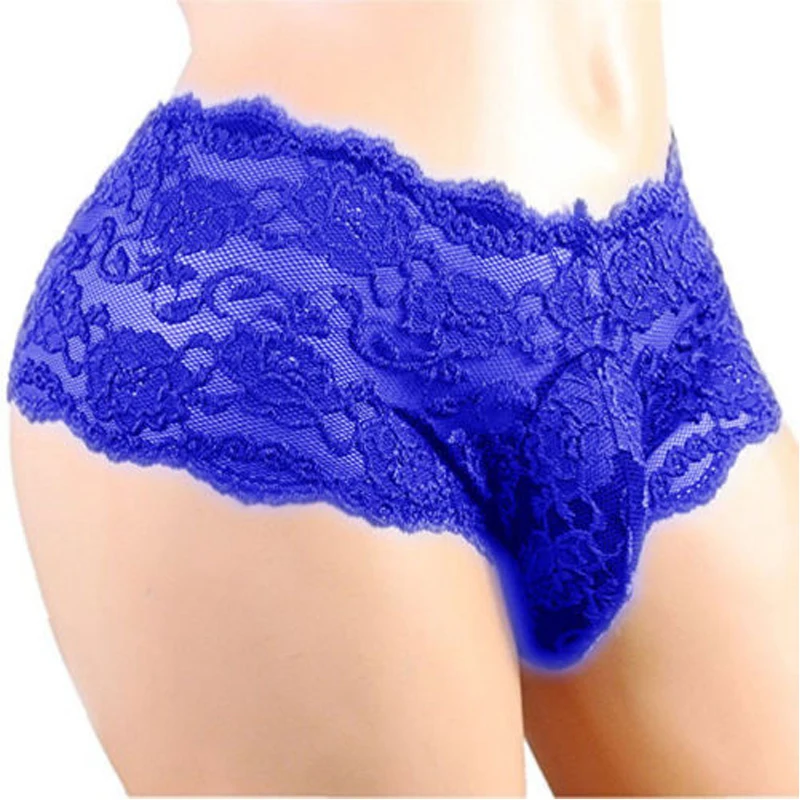 Мужские кружевные трусики эротическое Прозрачное нижнее белье перекрестное