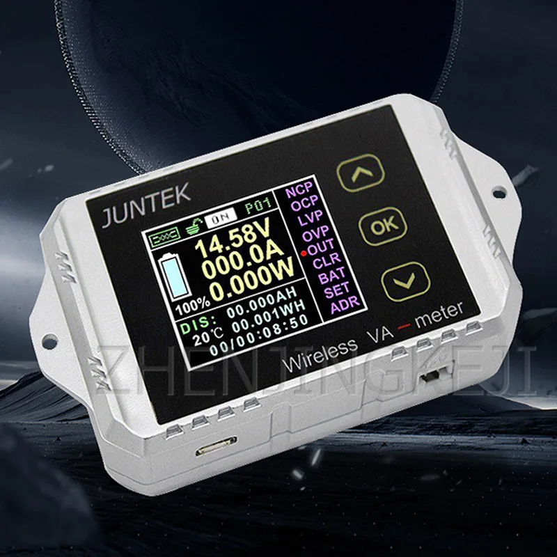 

Беспроводной Напряжение Амперметр кулона счетчик Беспроводной Экран измеритель мощности постоянного тока Батарея Ёмкость Управление изм...