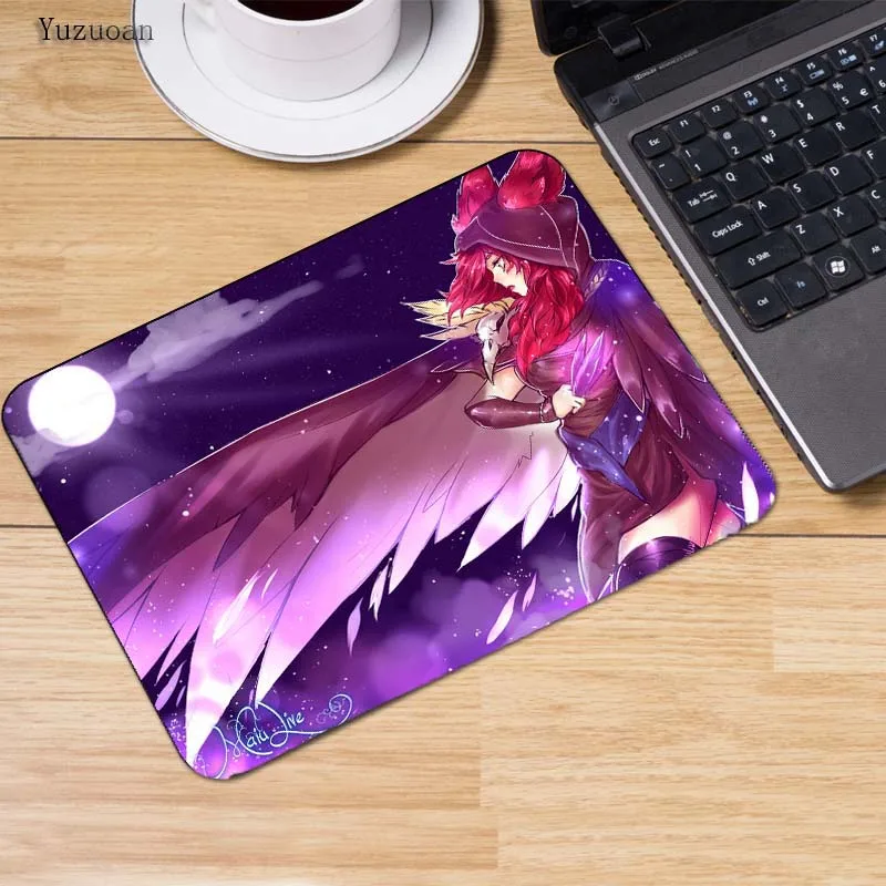 Yuzuoan League Of Legends Xayah Notbook компьютерный коврик для мыши на заказ без блокировки края игровые коврики для мыши геймер Размер 18*22 см - Цвет: 250x290x2mm
