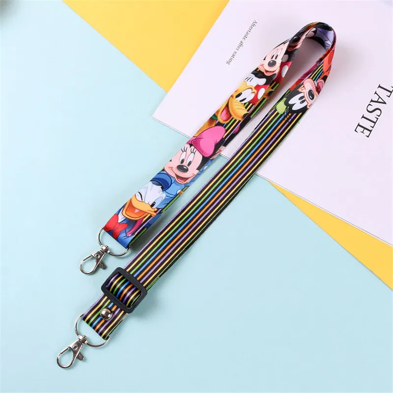 disney mickey minnie mouse mobile phone lanyards straps sling disney polyester camera id card holders key diy hang accessories free global shipping