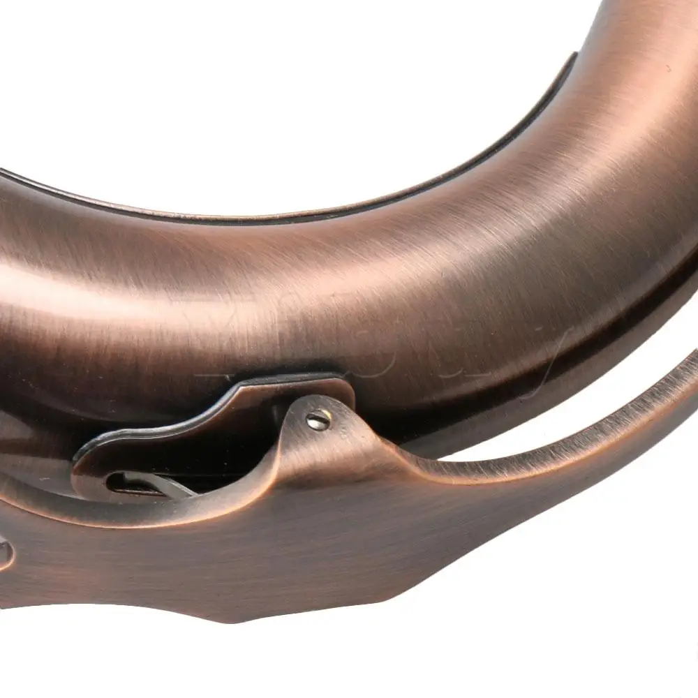 Yibuy Tenor B-плоский саксофон изгиб шеи латунный материал мундштук части Ретро