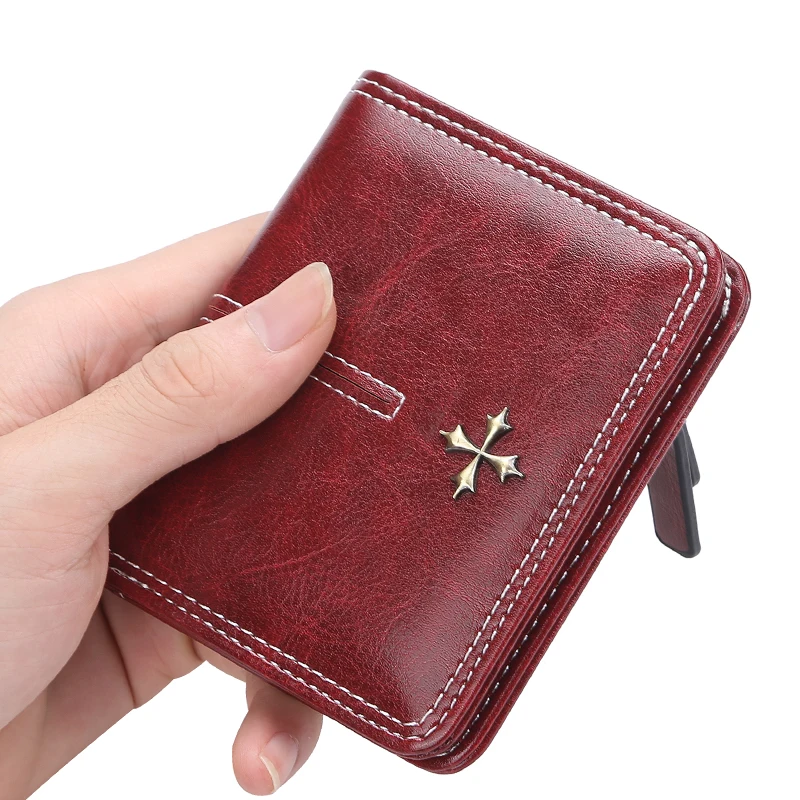 

2021 Luxury Fashion Small Women Leather Wallet With Coin Pocket Slim Purse Ladies Credit Card Holder For Female MIni Money Bag