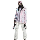 Женский лыжный костюм, горячая Распродажа, толстая зимняя теплая лыжная куртка для сноуборда и занятий спортом на открытом воздухе, лыжные брюки, комплекты для женщин, лыжная куртка
