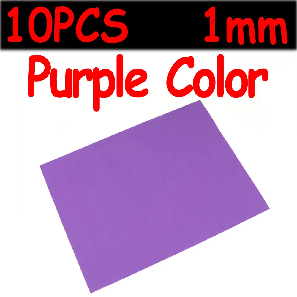 10PCS 1mm Purple Wifreo 10 шт. 24 см X 18 см тонкий брезент на палатку мягкая пена 1 мм муха связывание и материалы для рукоделия хопперы муравьи и жуки мухи Материалы корпуса - Цвет: 10PCS 1mm Purple