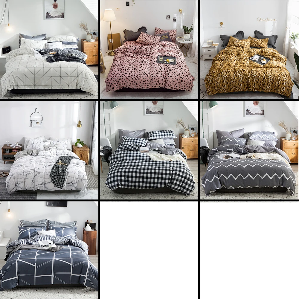 Модные комплекты постельного белья простыня в простом стиле хлопковый комплект