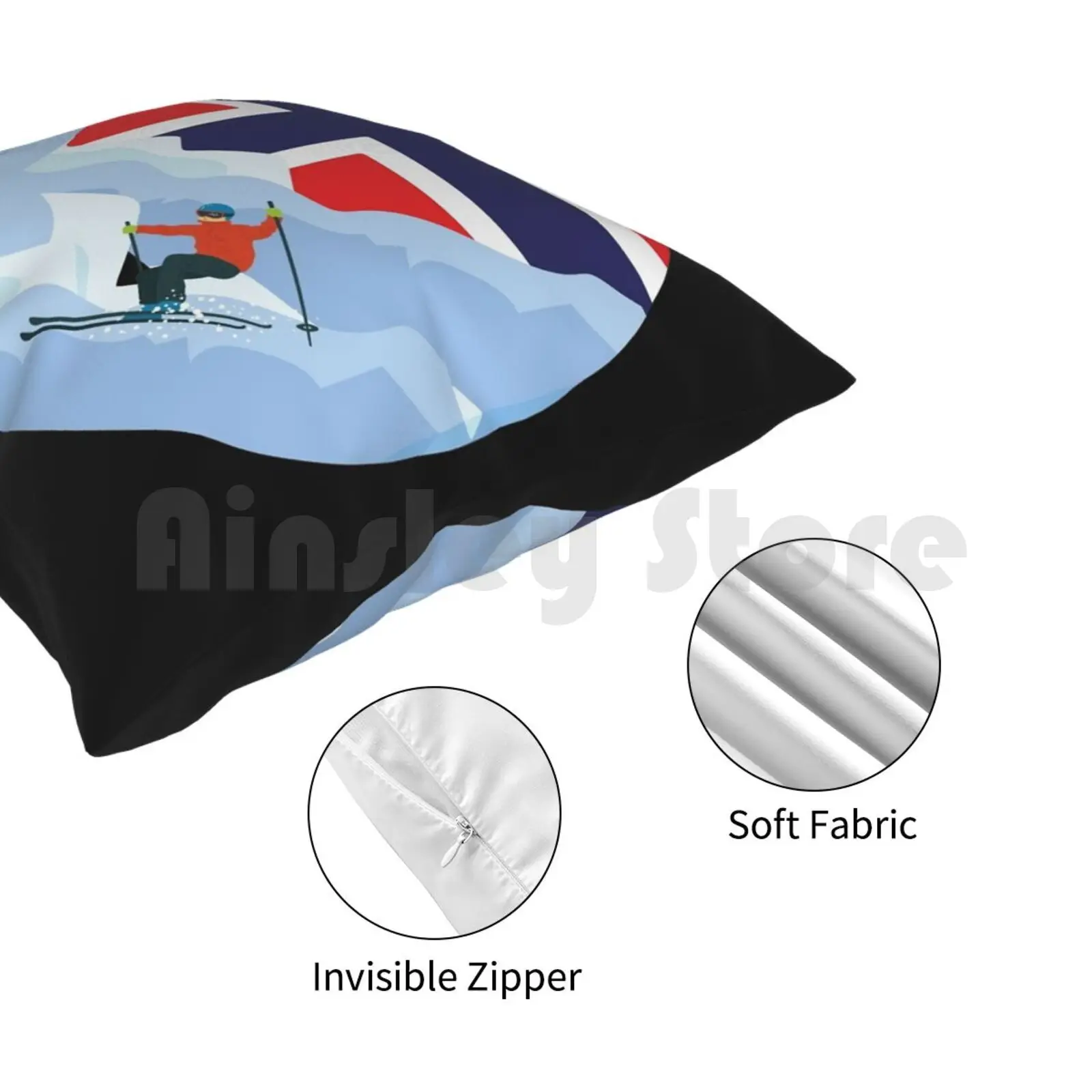 Зимними видами спорта в Норвегия Подушка Чехол с принтом домашняя мягкая подушка