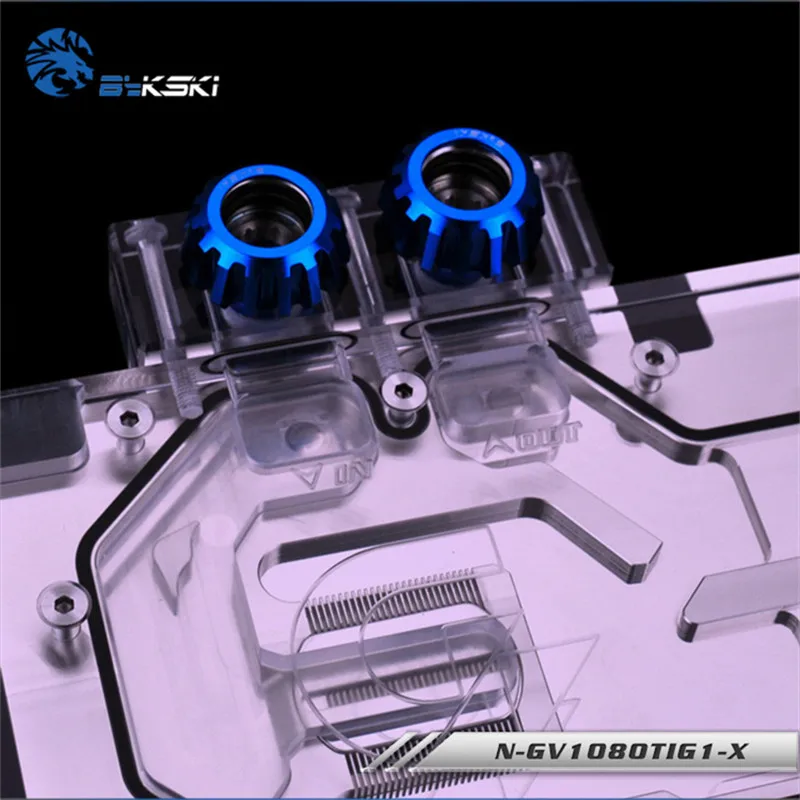 Водяной блок Bykski с полным покрытием графического процессора для Gigabyte GTX1080Ti Gaming OC