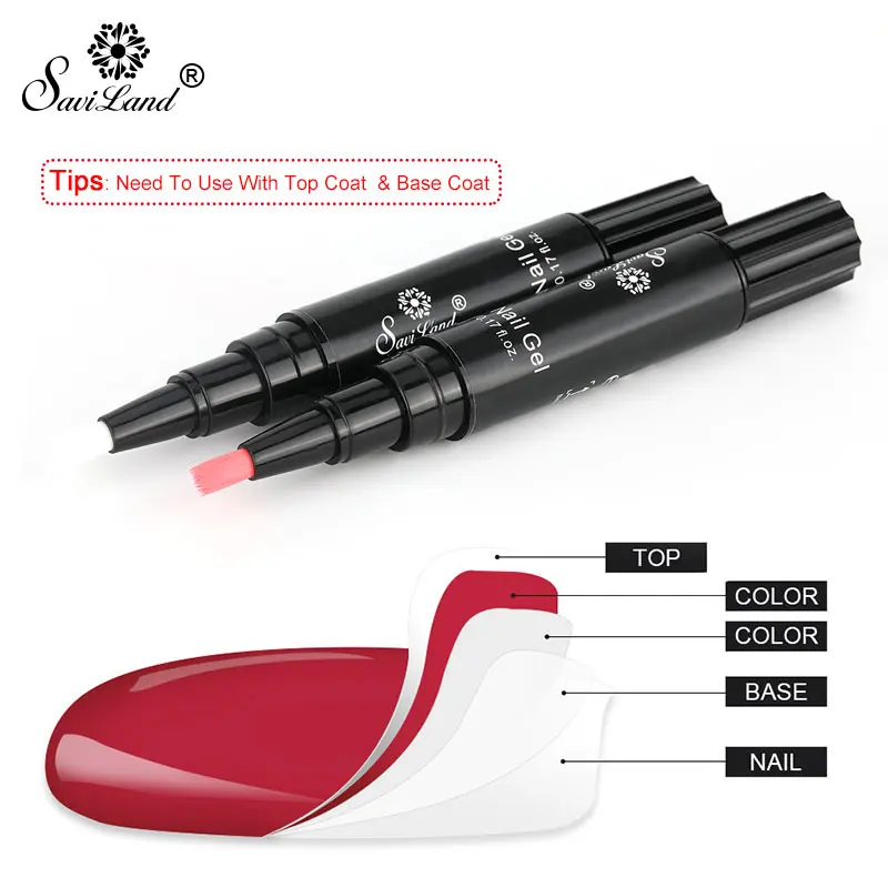 Ручка для гель лака Saviland 36 цветов с изменением температуры УФ хамелеоновый Гель