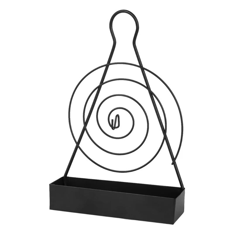 

Retro Wrought Iron Triangle Insect Mosquito Coil Holder Innovative Home Incense Sandalwood Mosquito Repellent Burning Ashtray Ra