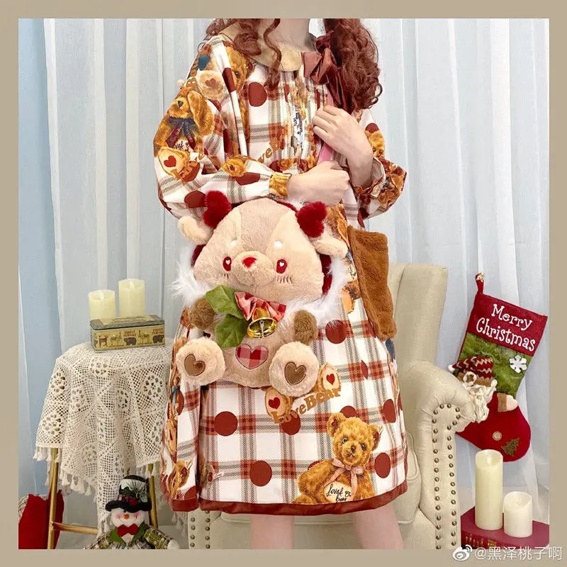 Рюкзак для девочек Lolita мультяшный рюкзак Рождественская сумка-мессенджер сумка