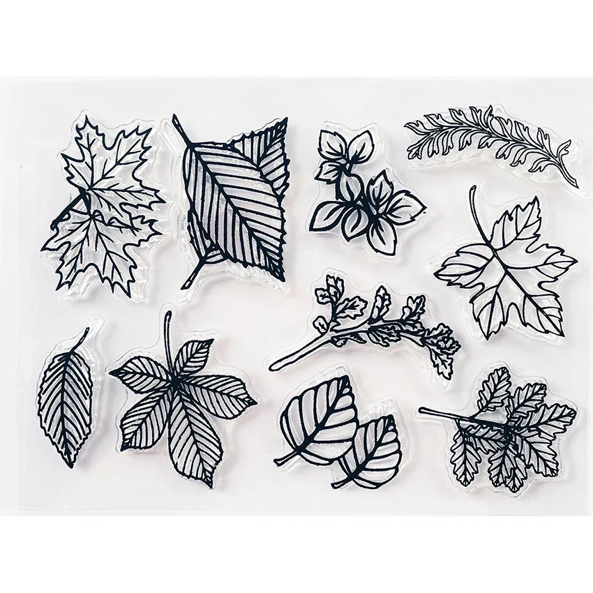 

Прозрачный силиконовый штамп с Кленовым листом, 11 х16 дюймов