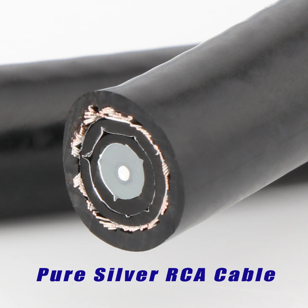 

Monosaudio PS75 Hi-END 75ohm Pure Silver RCA Signal cable 750HM Coaxial cable pure silver interconnect cable