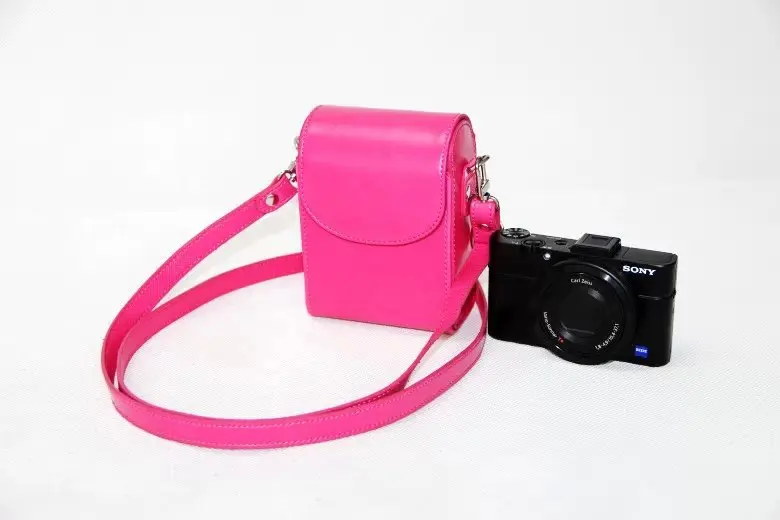 Rose Из искусственной кожи Камера сумка чехол для Canon G9X G7X G7X Mark II G7X II G7X III SX730 SX700 S90 SX260 SX240 SX275 S90 S120 S110 - Цвет: Rose