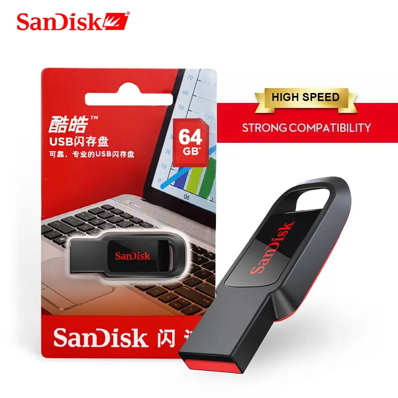 SanDisk CZ61 USB флеш накопитель 128 ГБ 16 64 Гб мини Флешка 32 диск 2 0 карта памяти