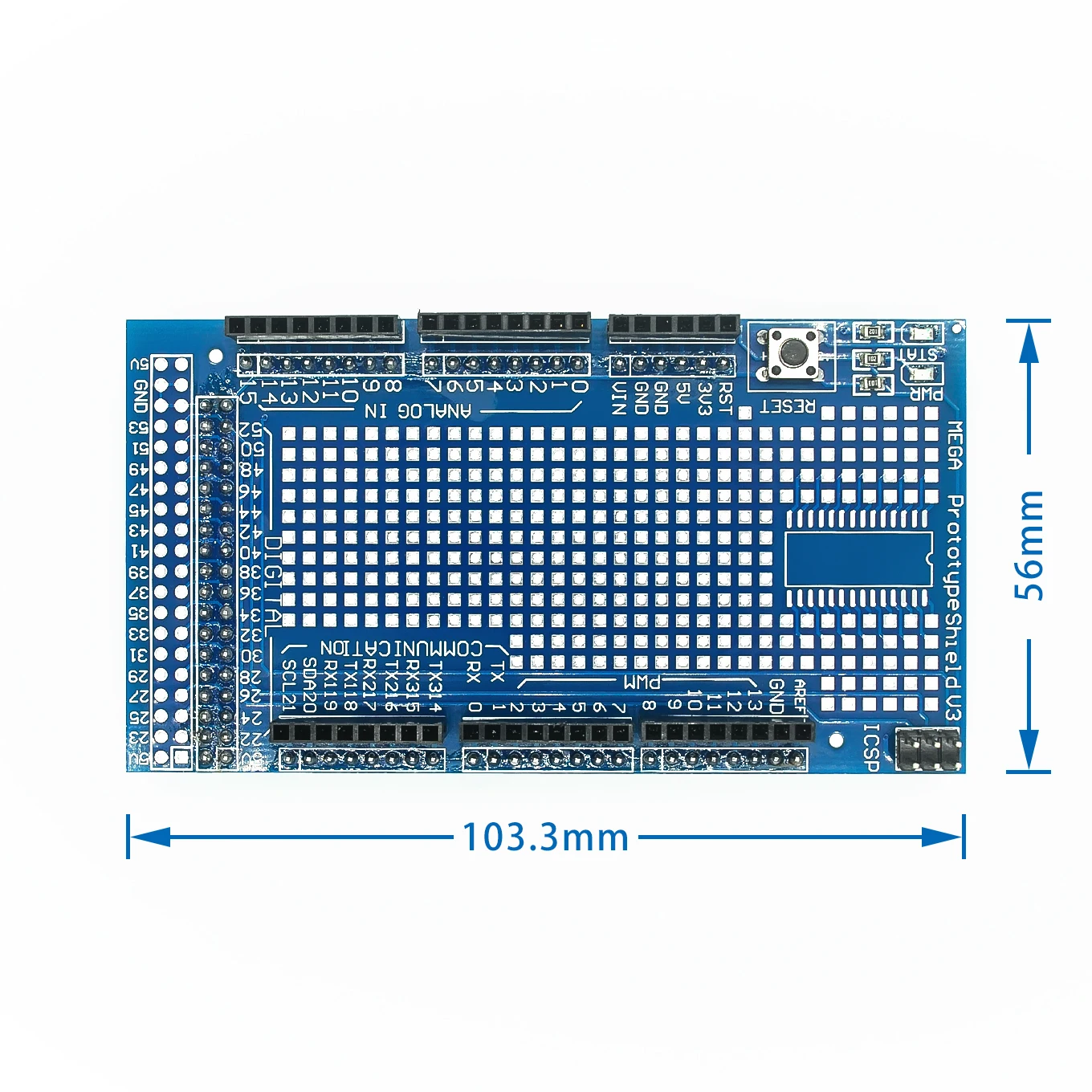 Плата расширения MEGA 2560 R3 Proto для разработки прототипа V3.0 + макетная плата Mini PCB 170