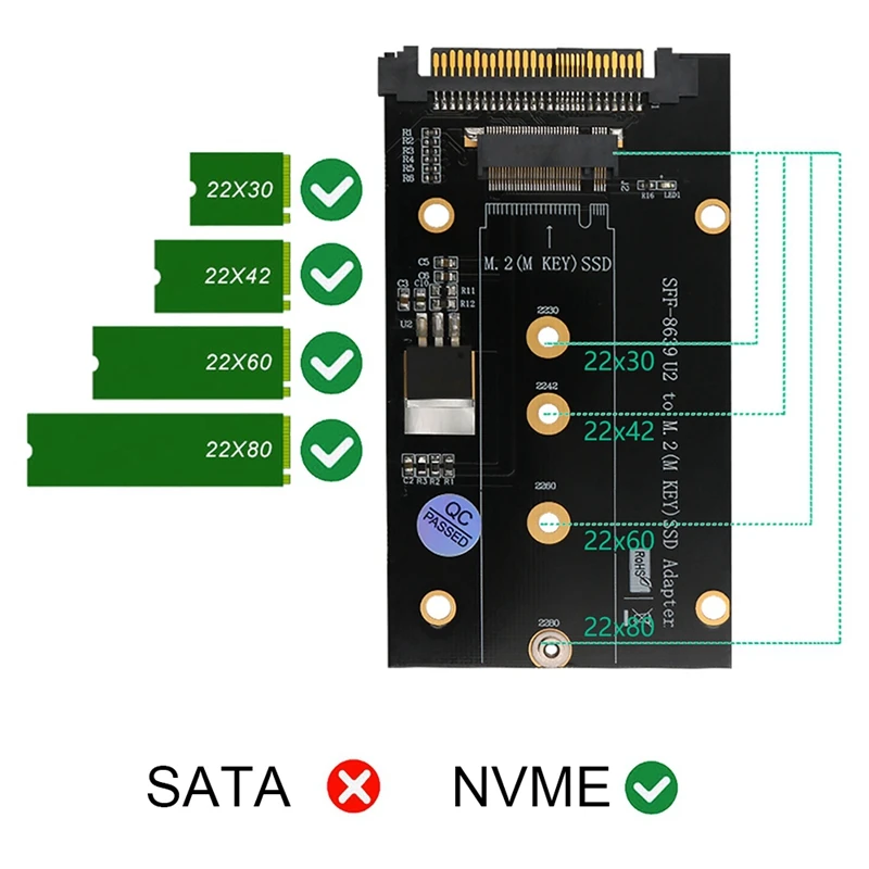 Добавить на картах M.2 SSD в U2 адаптер NVME M2 карта ключ M расширения|Платы управления