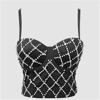 2022 summer sexy camis push up bra crop top women tank top backless bustier party club vest
