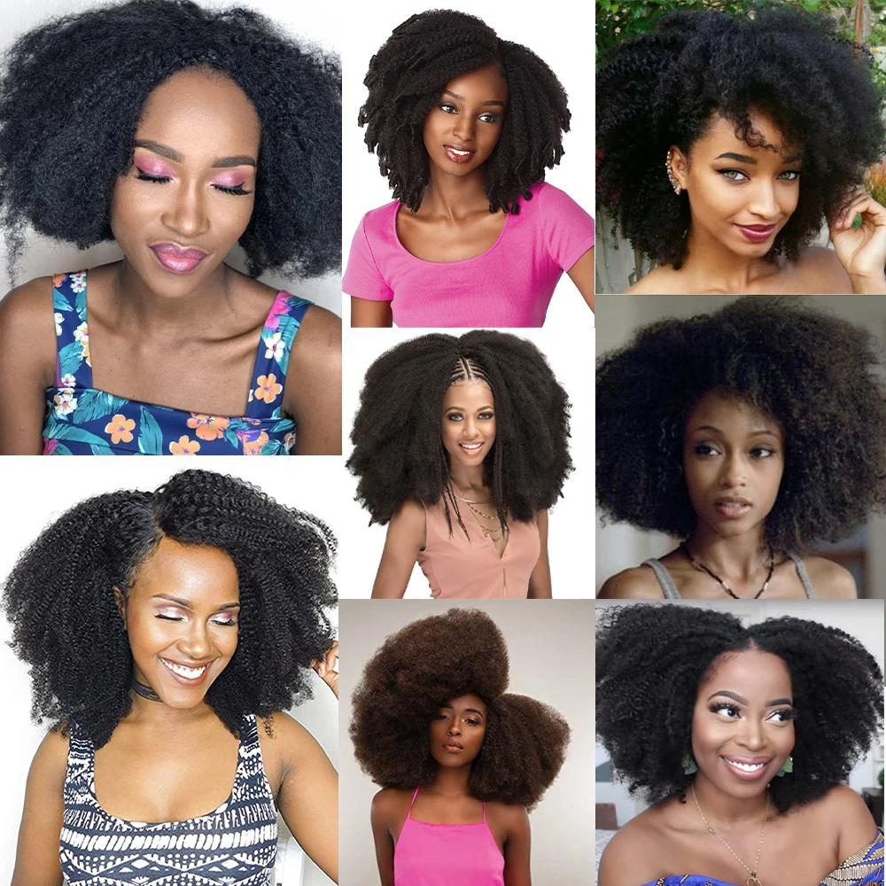 

Kinky Twist Marley Braids Afro Kinky Bulk Bundles Crochet Braids Hair Synthetic Braiding Hair Extensions Ombre Black Brown