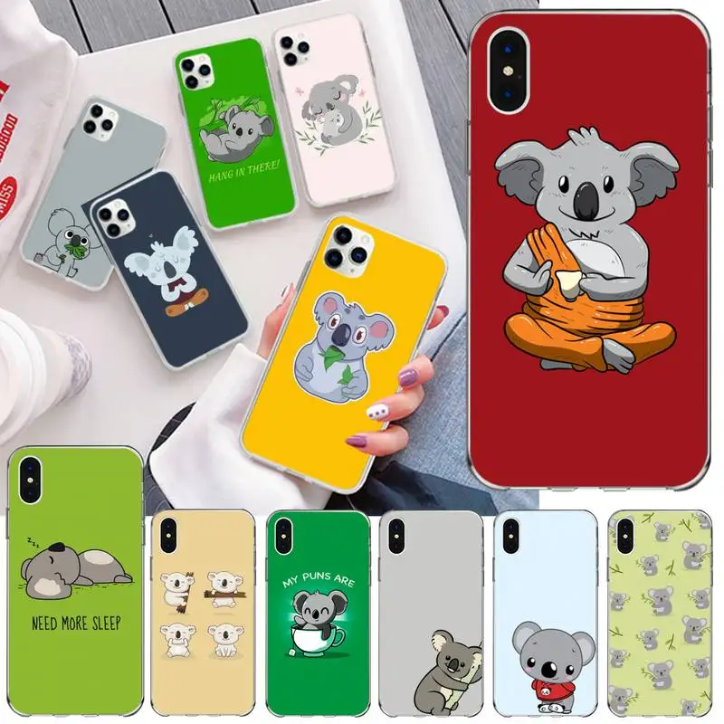 Милый чехол для телефона с изображением животных Коала iPhone 11 pro XS MAX 8 7 6 6S Plus X 5S SE 2020