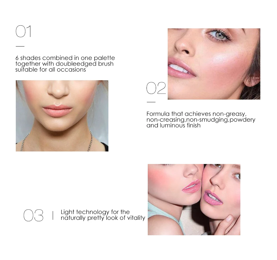 FOCALLURE Макияж Румяна для лица шелковистые кремовые прозрачные пудра Омбре Румяна длительный натуральный водонепроницаемый макияж для лица