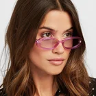Овальные Солнцезащитные очки в стиле ретро uv400 женские, небольшие брендовые дизайнерские Прозрачные солнечные очки в ретро стиле, 2020
