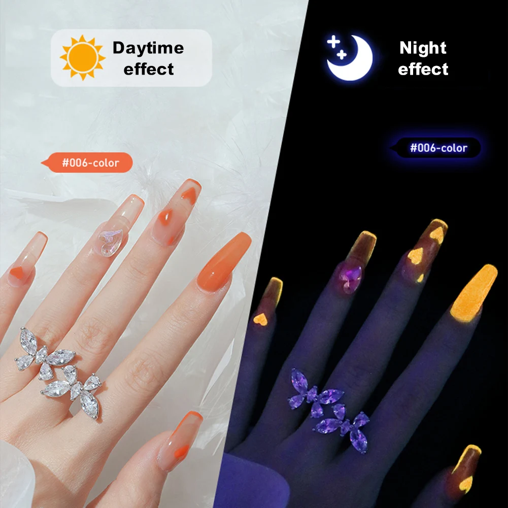 12 Colors Glow in the Dark Gel Nail Polish Luminous Gel Polish for Lighting Look Nail Extension Gel Polish for Women