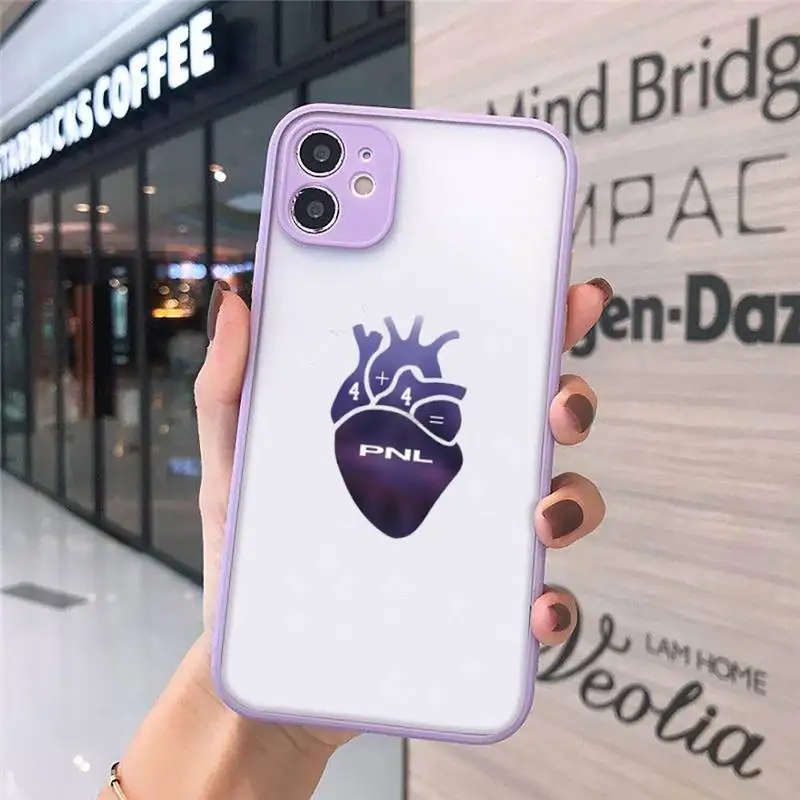 

PNL QLF Rapper Phone Case purple matte transparent For iPhone 7 8 x xs xr 11 12 pro plus max mini Clear Funda