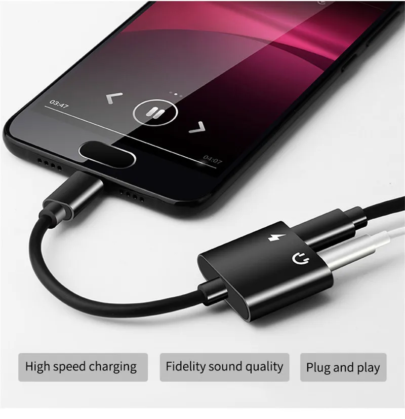 Адаптер для наушников SUOZUN type c 3 5 мм aux USB C к AUX адаптер xiaomi mi 9 8 6 type-C Jack аудиокабель |