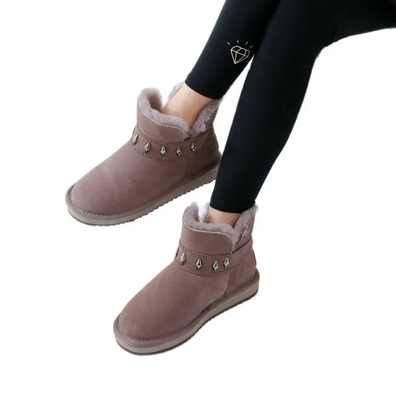 

New Fashion Winter Accessories Plush Wool All In One Snow Boots Women Shoes