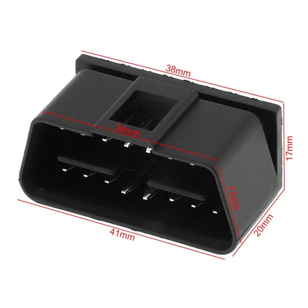 OBD II OBD2 24 в квадратное отверстие 16 pin Мужской Расширение Открытие кабель автомобильный диагностический интерфейс разъем адаптер