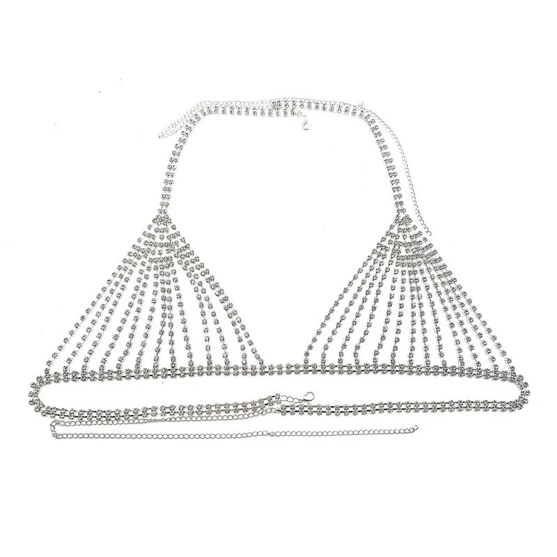 2021 Новая роскошная обувь с украшением в виде кристаллов бикини-цепочка для тела